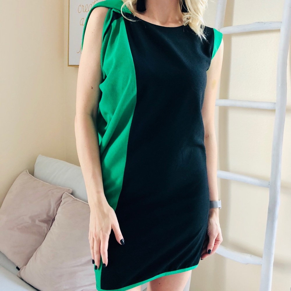 European designer asymmetrical mini dress